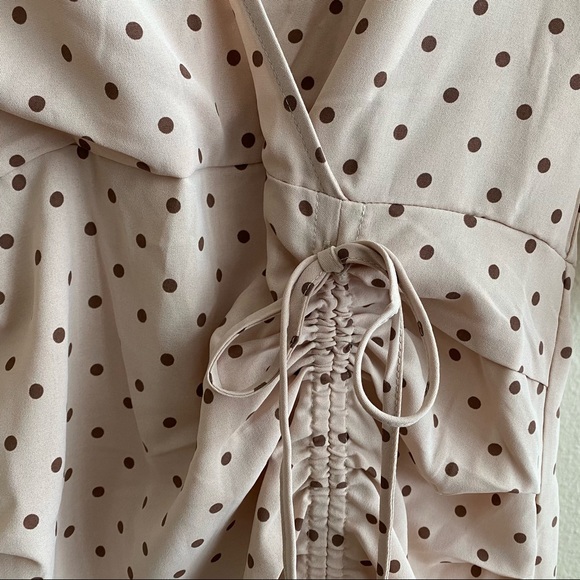 Outrageous Fortune ruched mini dress pink Size 10 - Picture 6 of 7